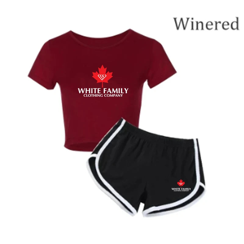 WF Canada Brand Short Sleeve T-shirt and Shorts Summer Sport Wear