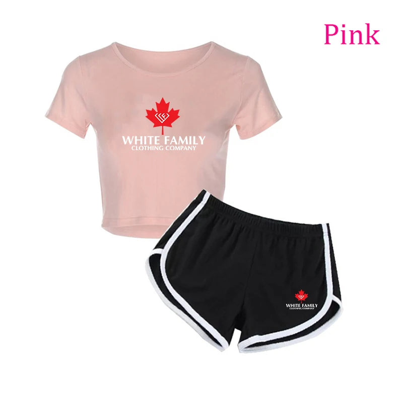 WF Canada Brand Short Sleeve T-shirt and Shorts Summer Sport Wear