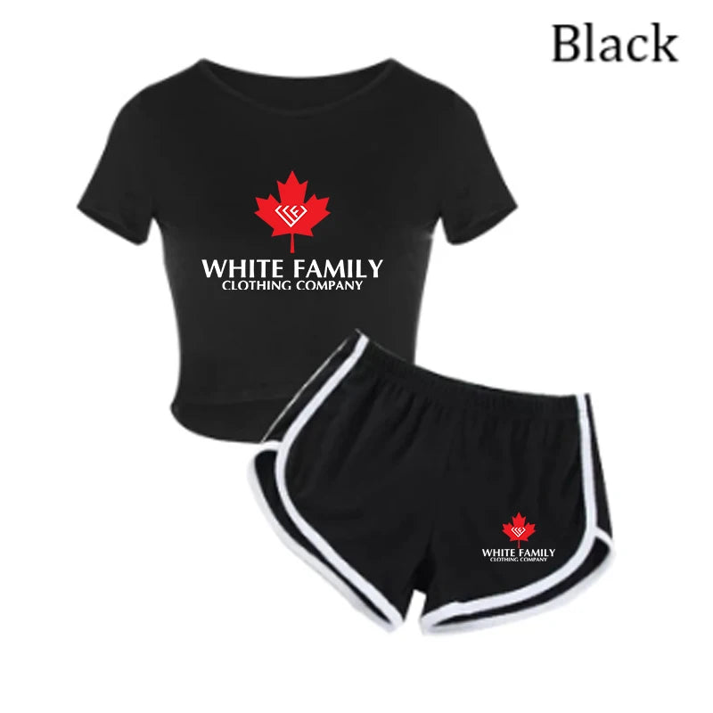 WF Canada Brand Short Sleeve T-shirt and Shorts Summer Sport Wear