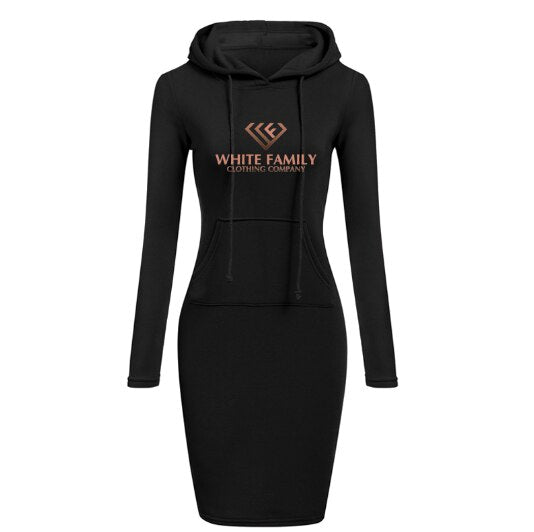 WF Women Hooded Long Sleeve Sexy Dress