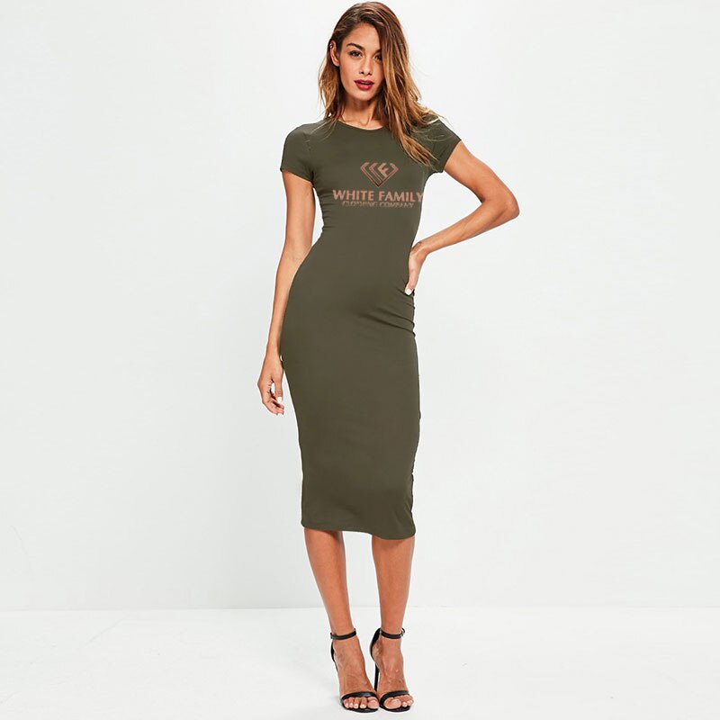 WF O-Neck Short Sleeve Dress