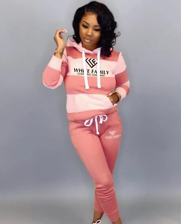 WF Two Piece Set Pullover Hoodie and Pants Outfit